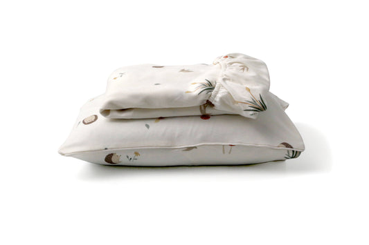 JOGO DE LENÇOL CAMA SOLTEIRO EM MALHA -OURIÇO