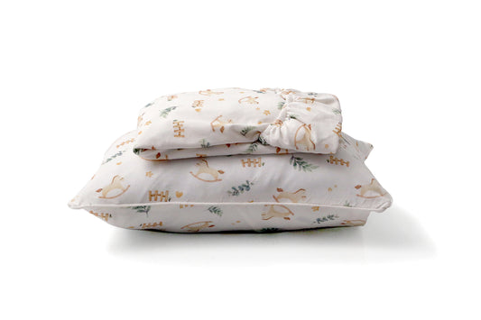 JOGO DE LENÇOL BERÇO EM MALHA CAVALINHO