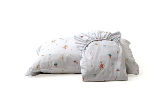 JOGO DE LENÇOL CAMA SOLTEIRO EM MALHA - ALICE