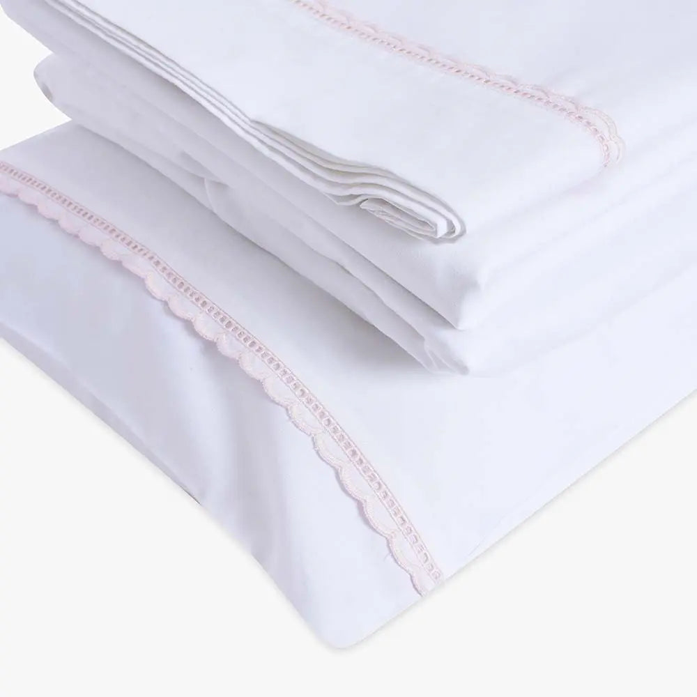 JOGO DE LENÇOL CAMA SOLTEIRO 400 FIOS- BORDADO