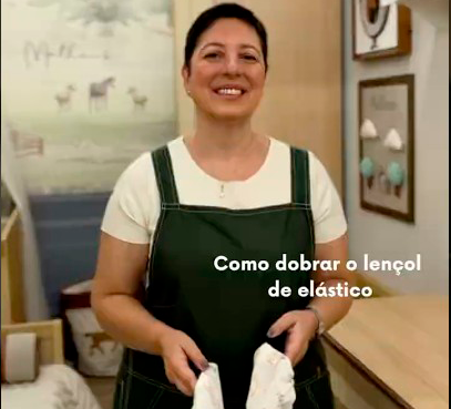 Como dobrar o lençol de elástico | Fio a Fio Baby e Kids