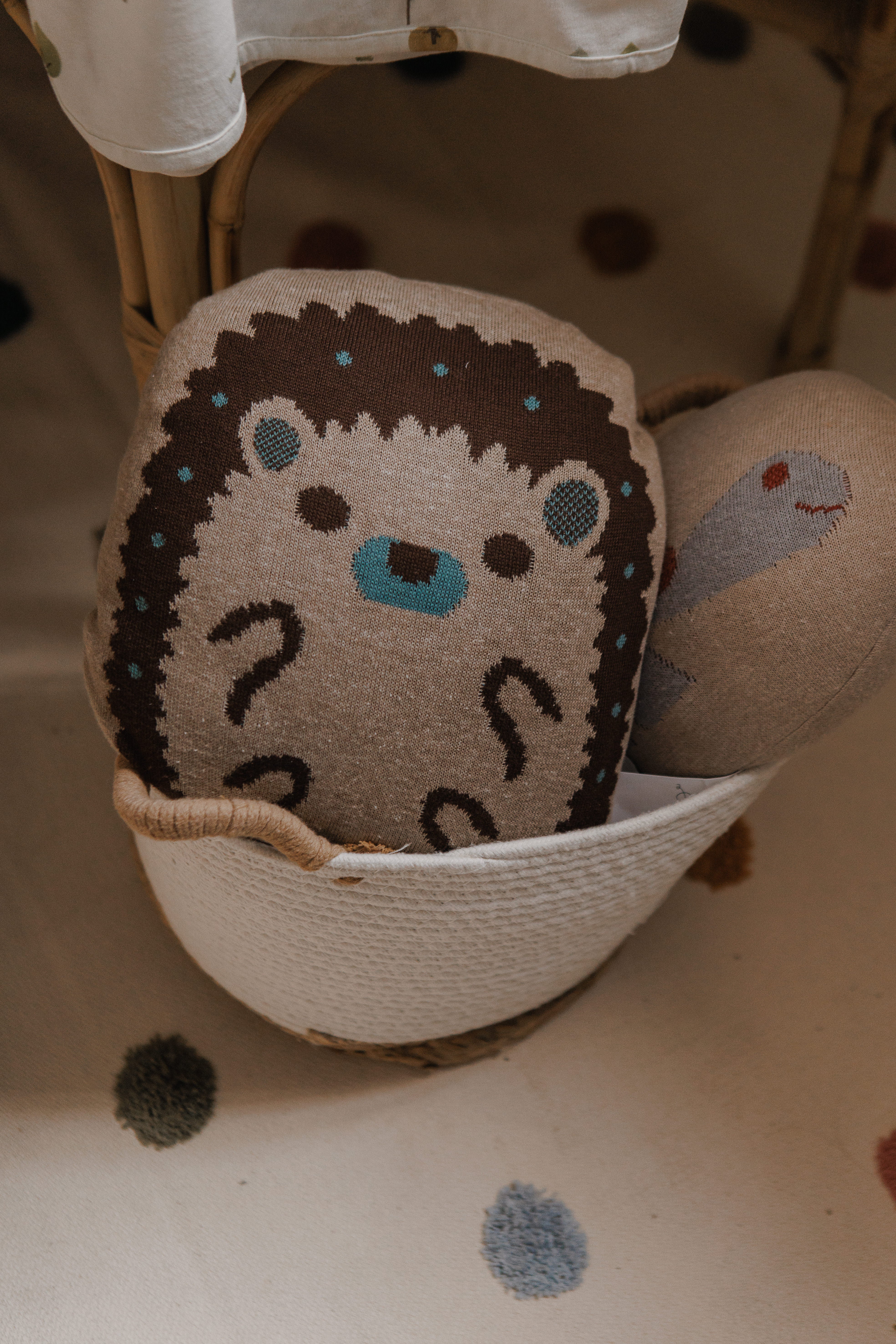 ALMOFADA OURIÇOS EM TRICOT