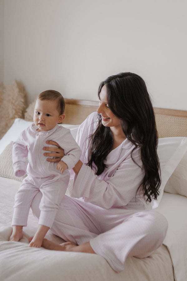 Kit Pijama Mamãe & Bebê Xadrez Rosa | Nina Materna by Fio a Fio
