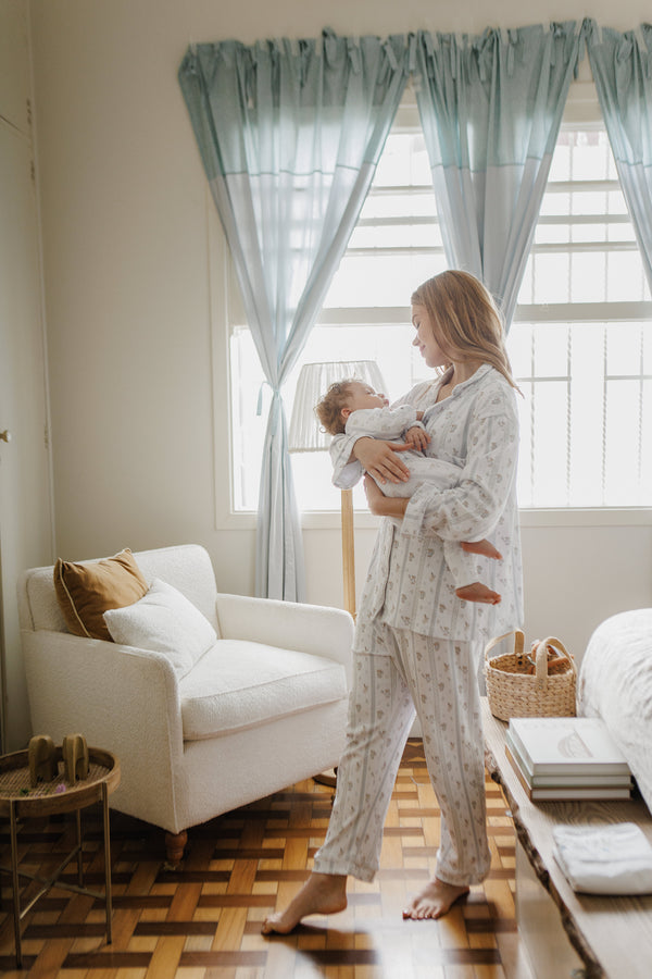 Kit Pijama Mamãe & Bebê Ursinho | Nina Materna by Fio a Fio