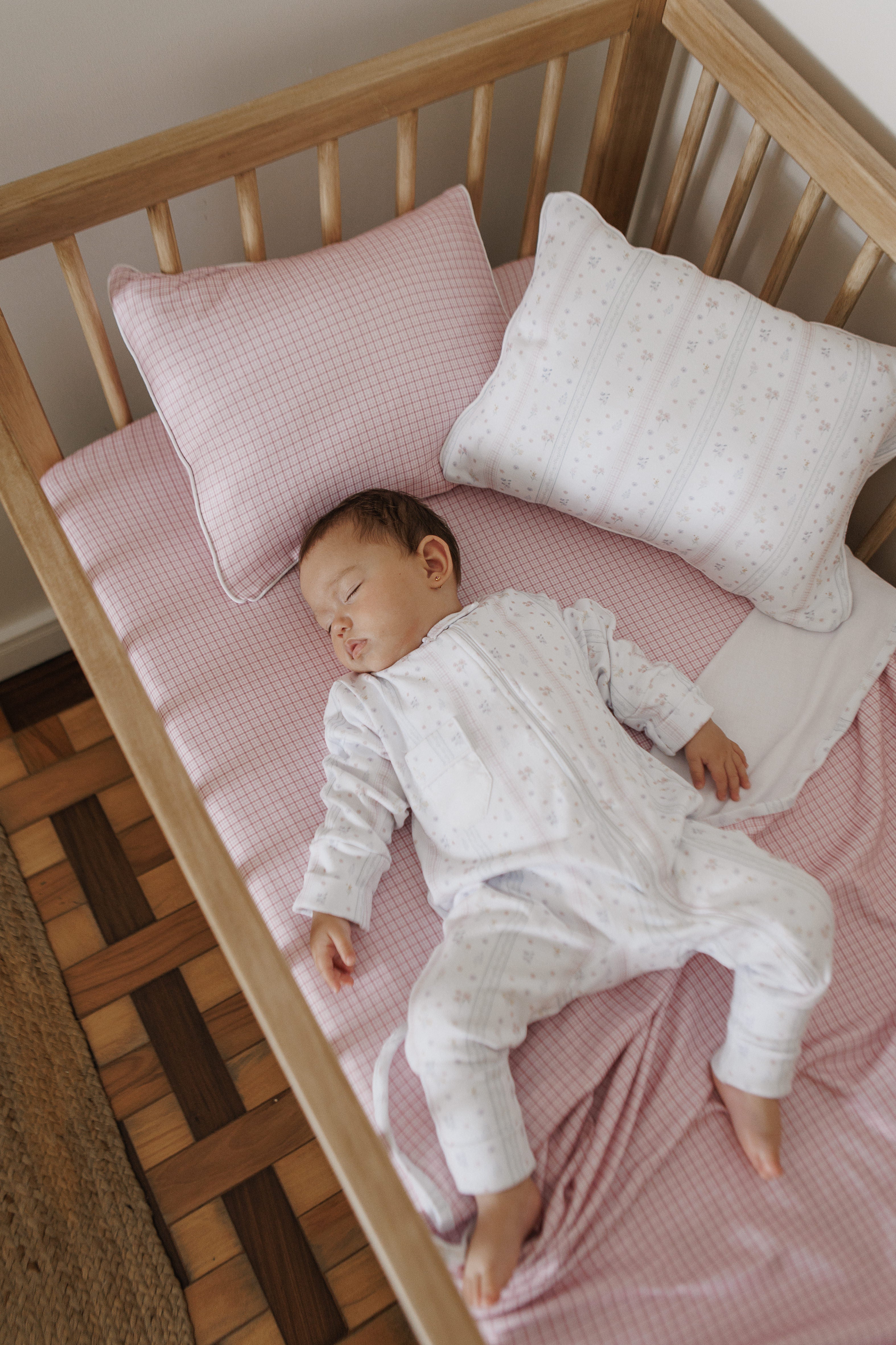 Jogo de Lençol Berço Nina Materna Rosa