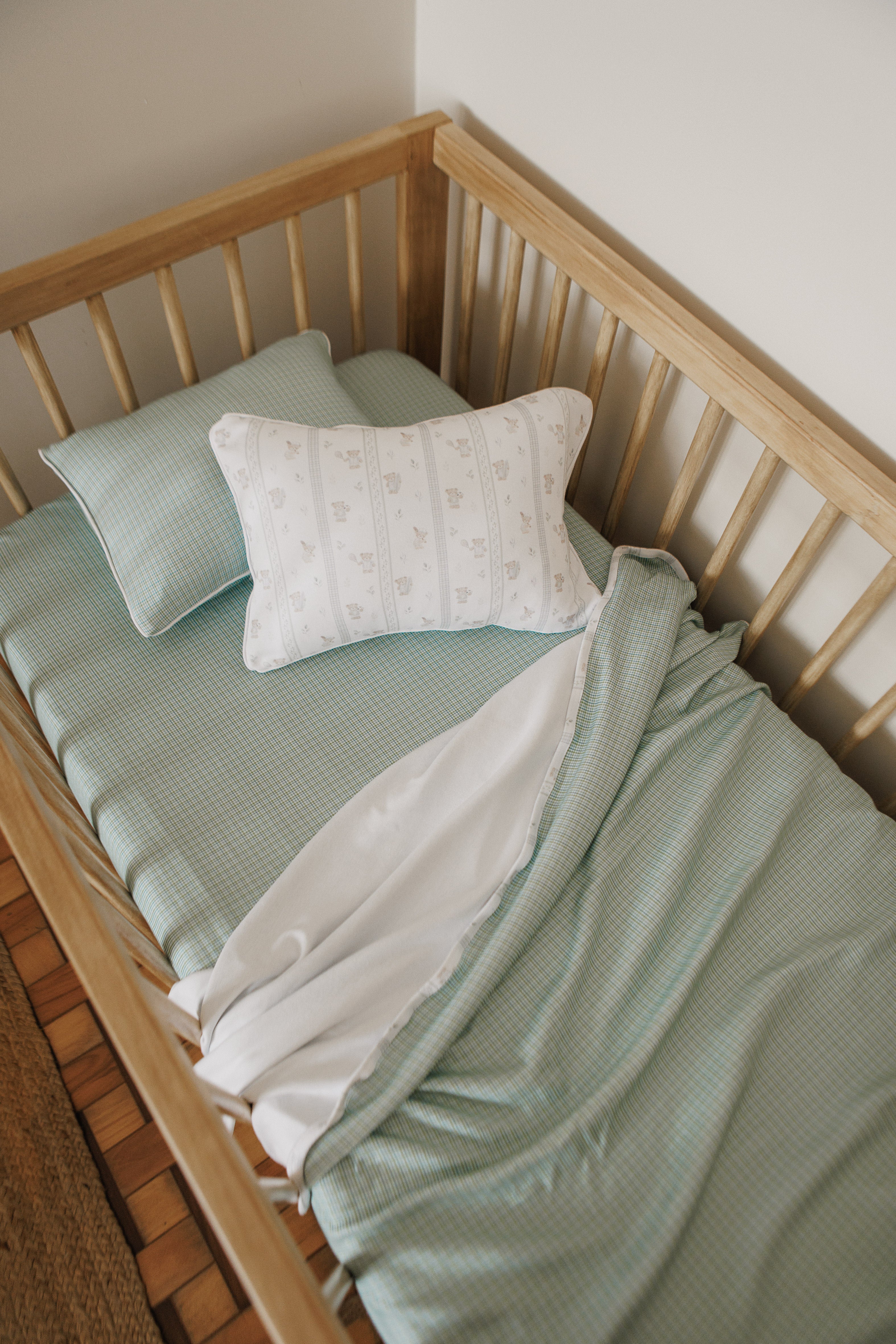 Jogo de Lençol Berço Nina Materna Azul