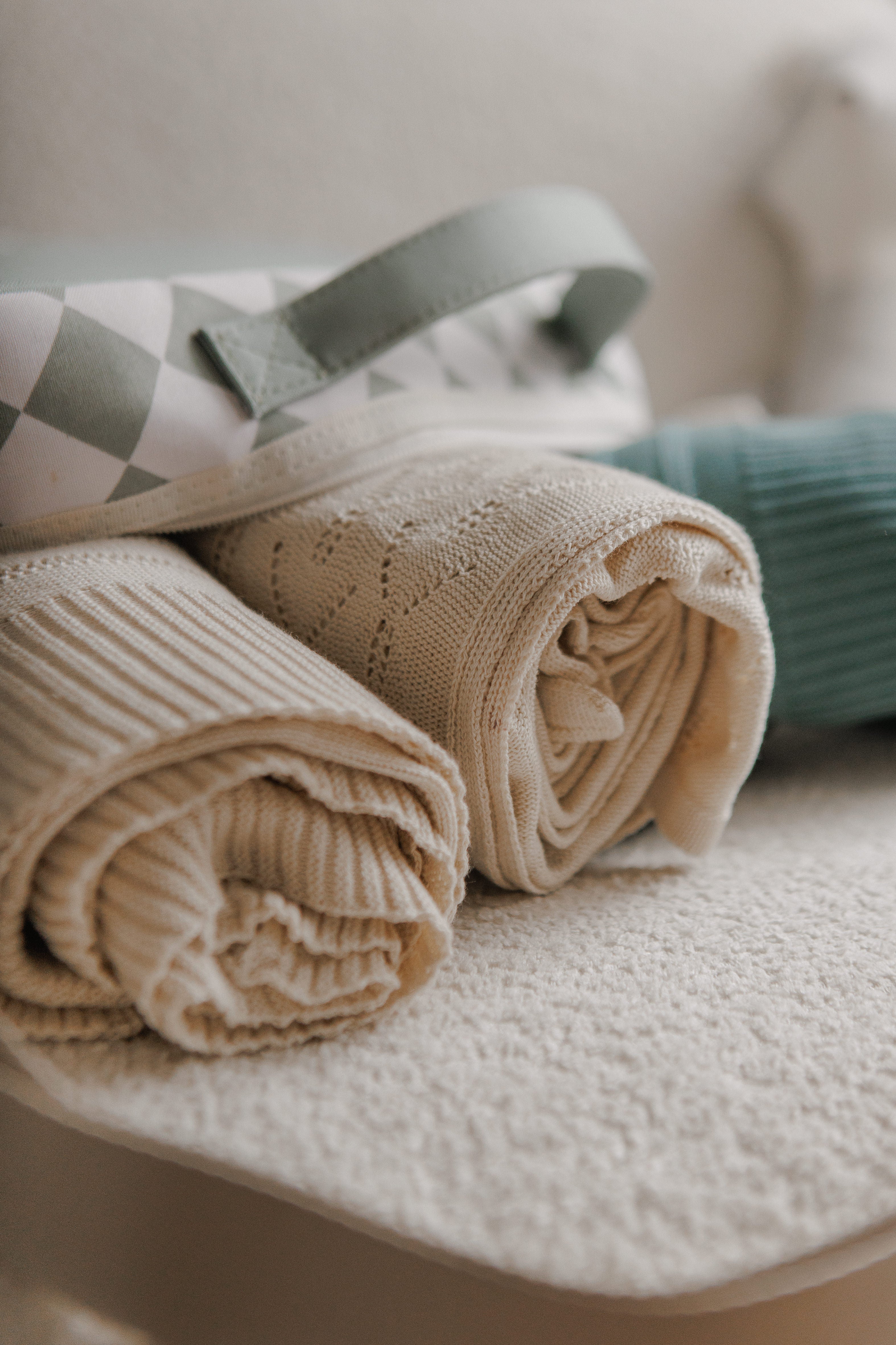 MANTA EM TRICOT - MODELO BAMBOO