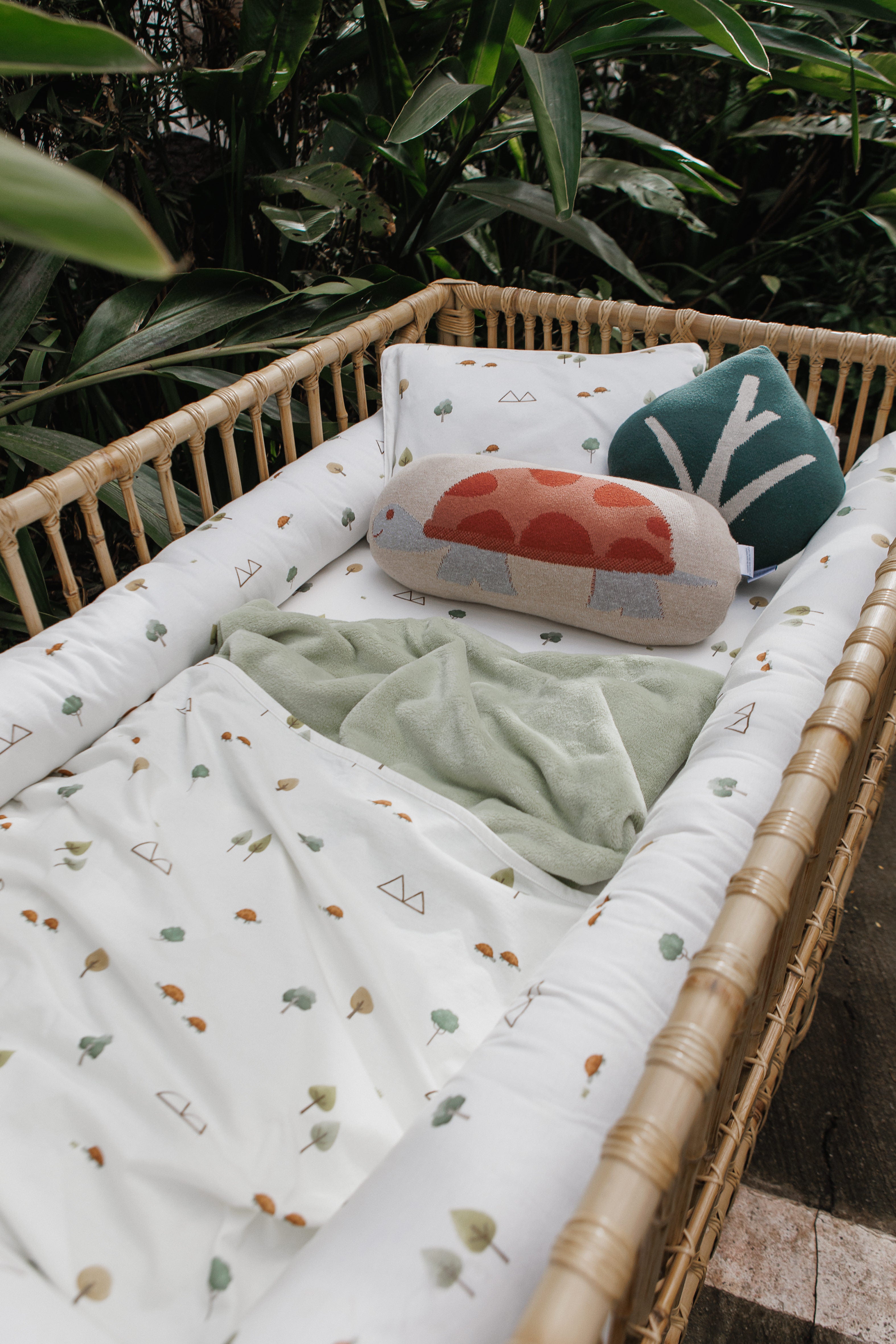 JOGO DE LENÇOL BERÇO EM MALHA- JABUTI