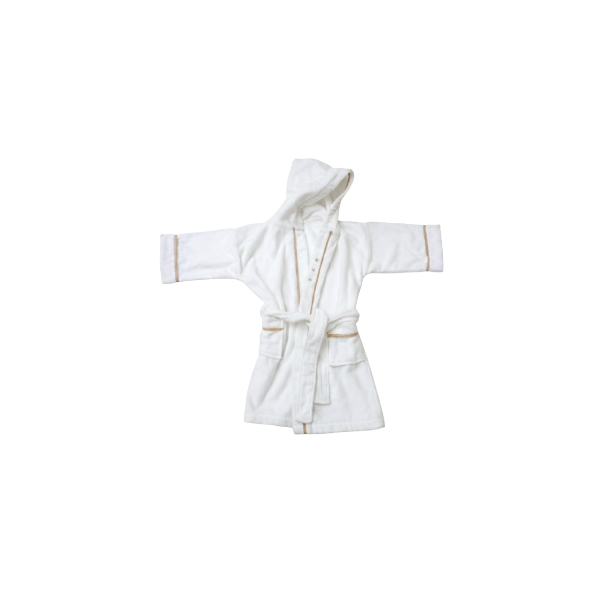 ROUPÃO FELPA BRANCA C CAPUZ STAR