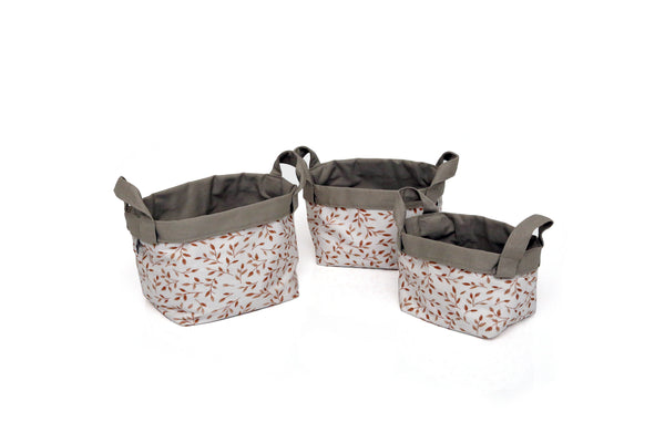 Kit 3 cestas Organizadoras Folhas