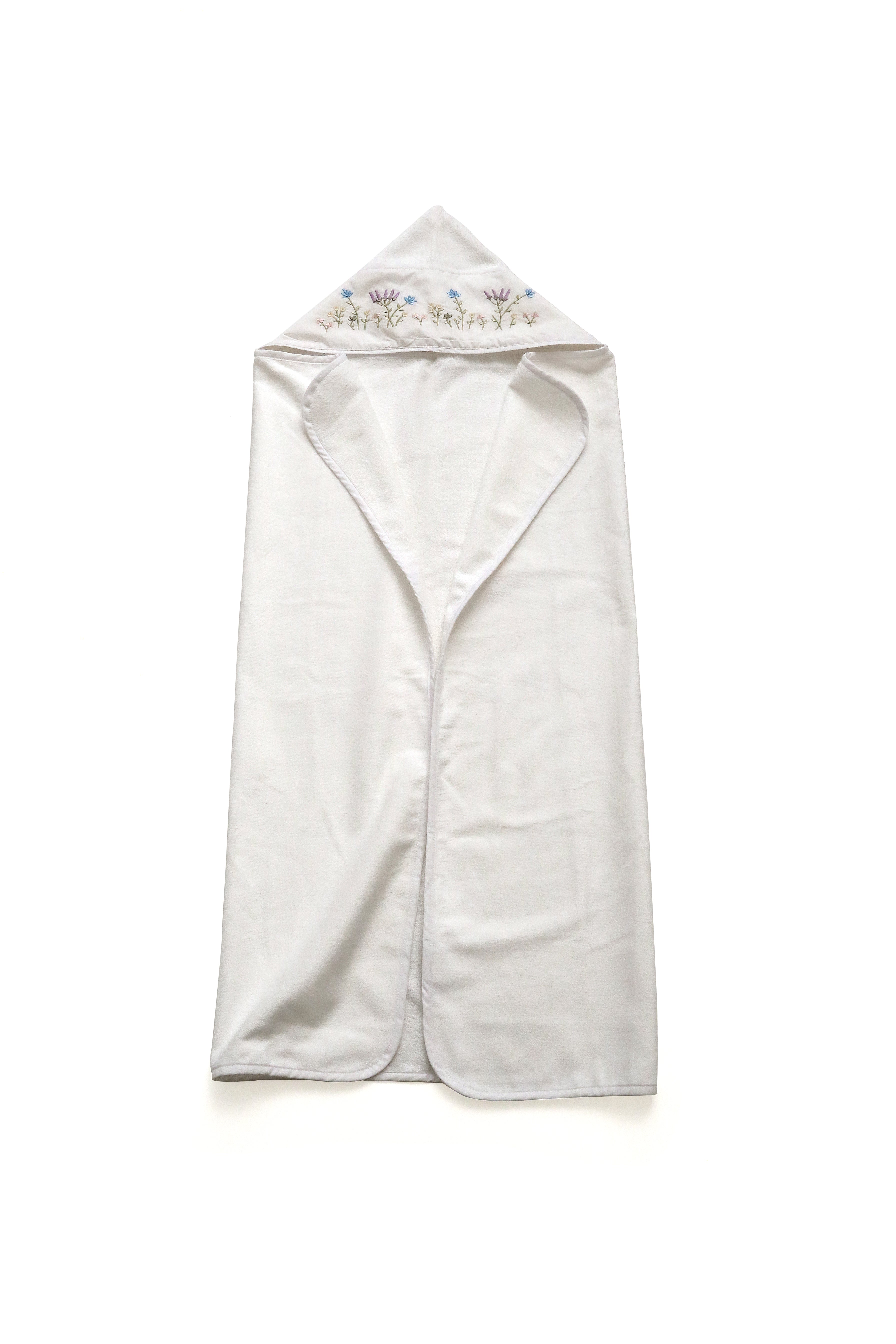 TOALHA COM CAPUZ BORDADO JARDIM