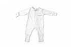 Pijama Macacão Baby Branco Cordonê Rosa | Nina Materna by Fio a Fio