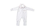 Kit Pijama Mamãe & Bebê Branco Cordonê Rosa | Nina Materna by Fio a Fio