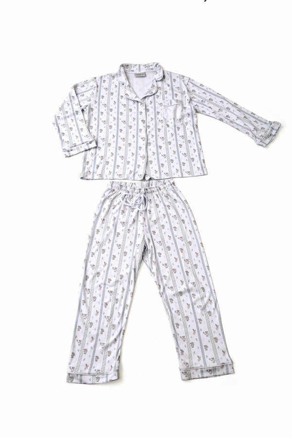 Pijama Mamãe 100% Algodão Ursinho Nina Materna by Fio a Fio
