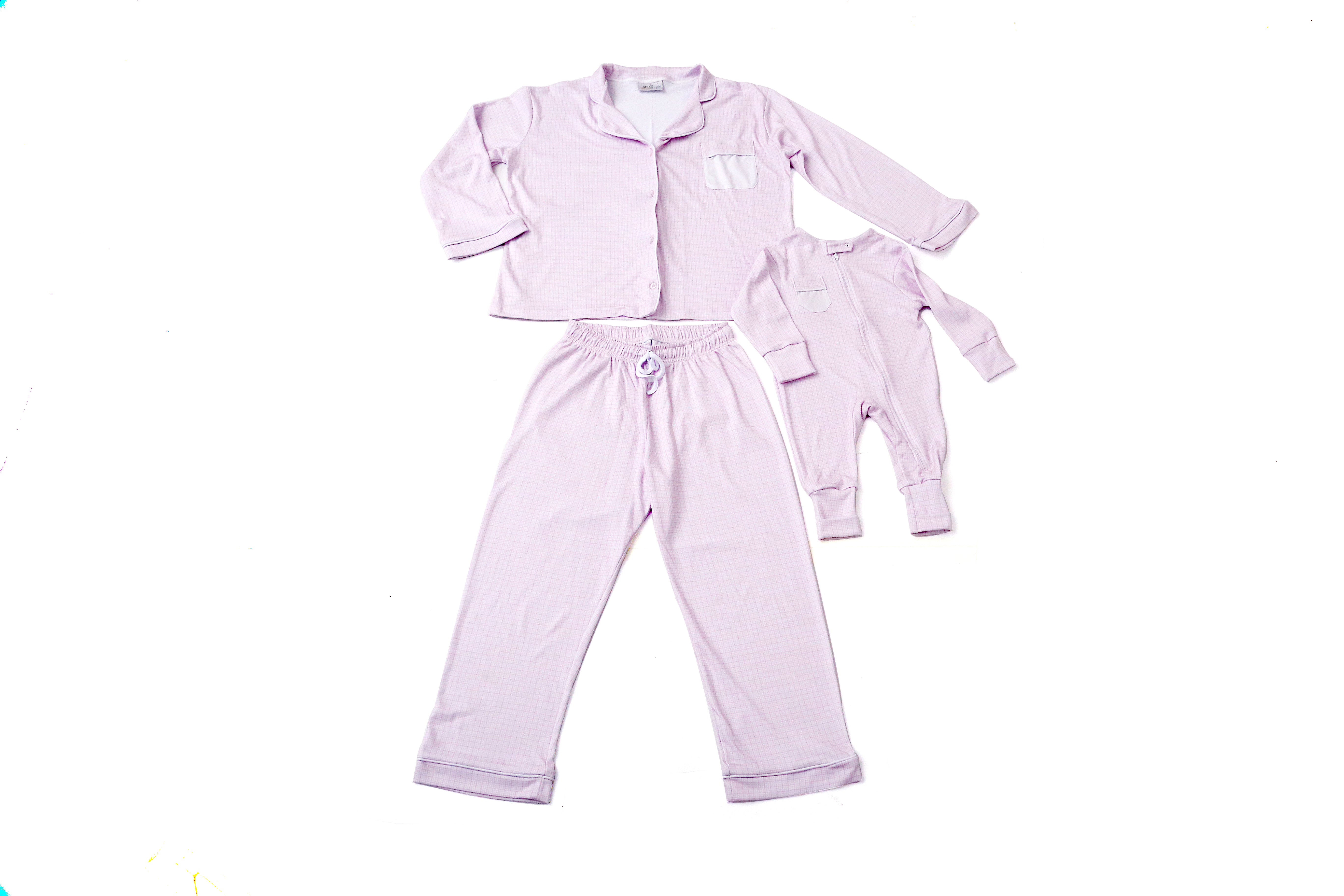 Kit Mamãe Bebê - Xadrez Rosa | Nina Materna by Fio a Fio