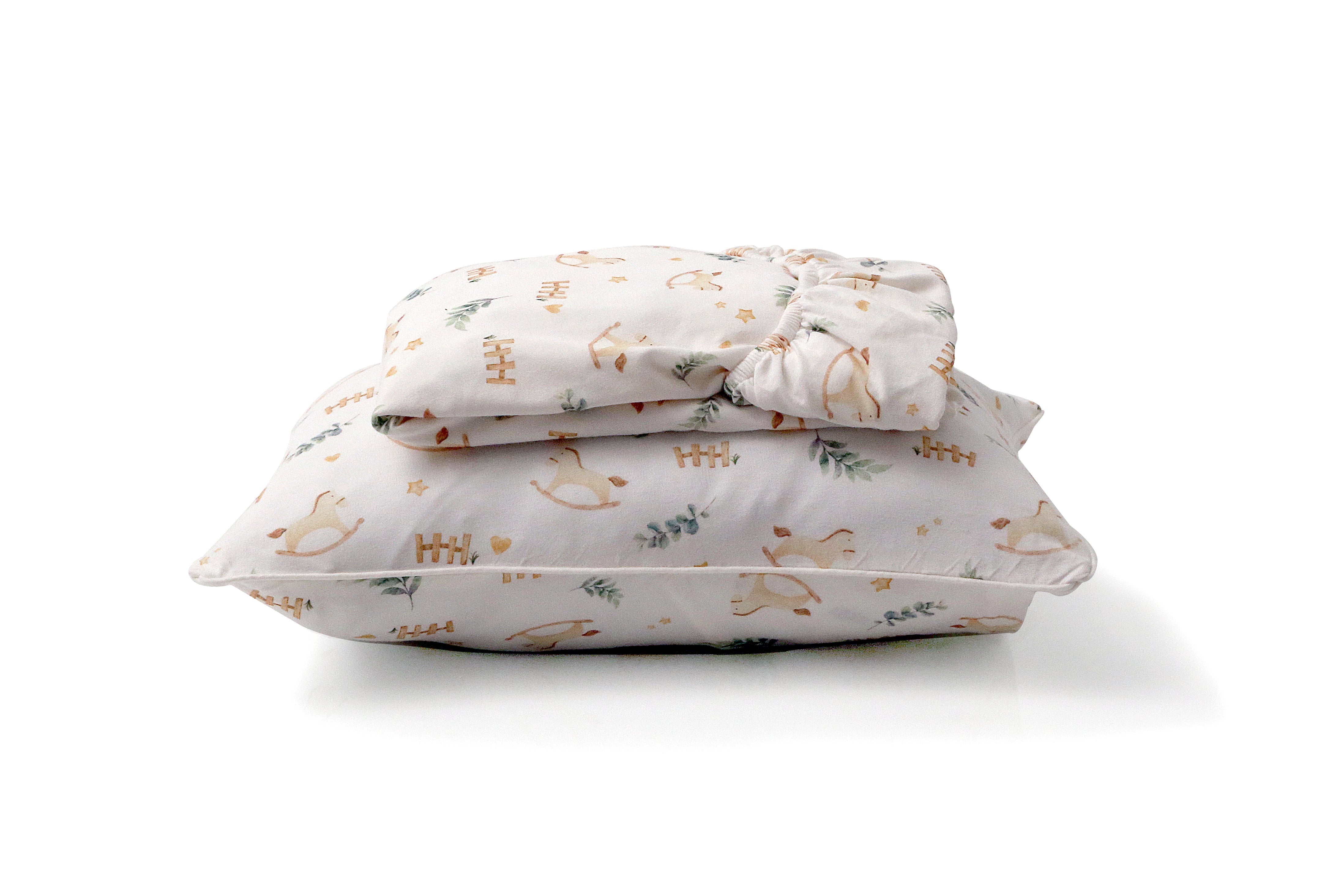 JOGO DE LENÇOL BERÇO EM MALHA CAVALINHO