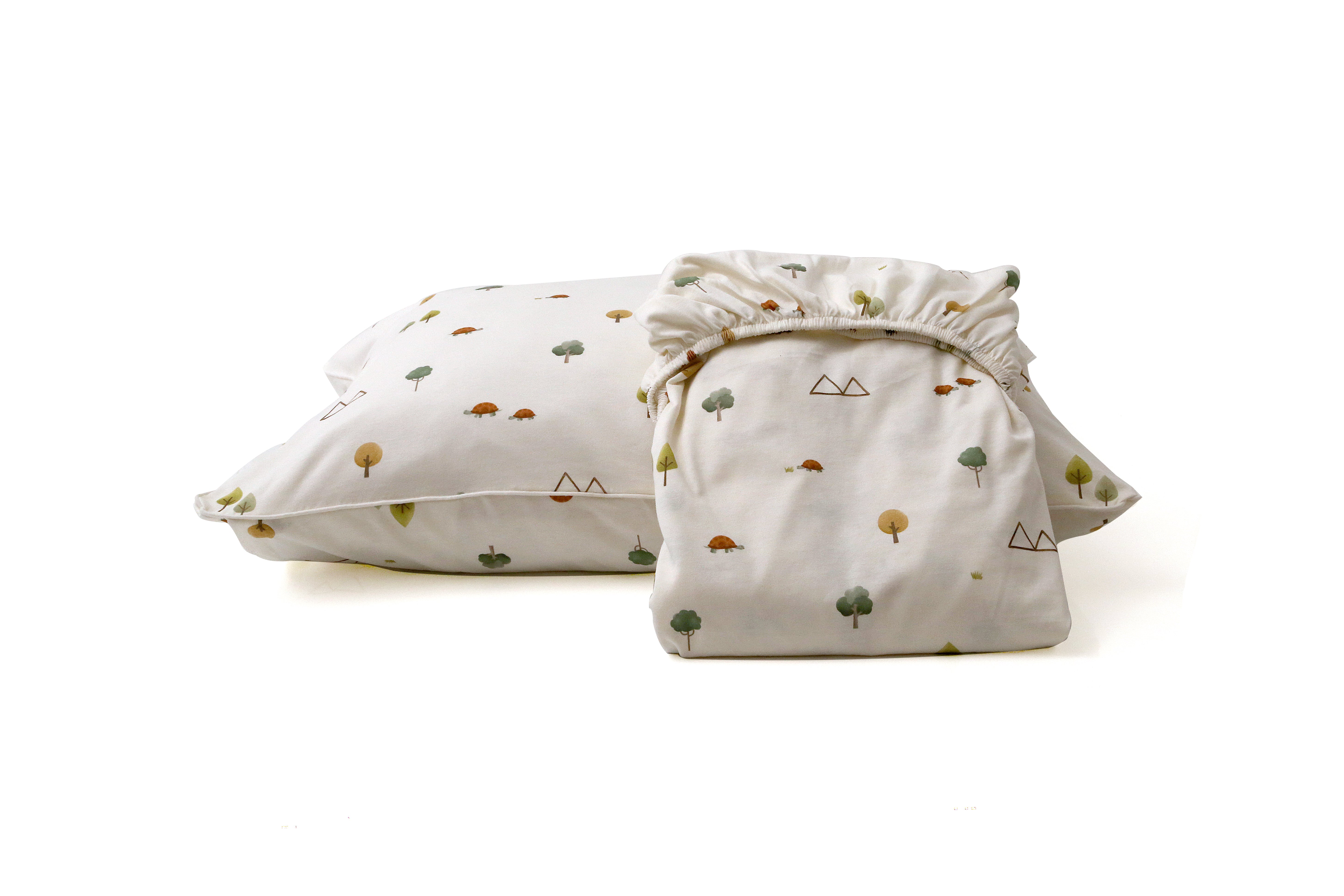 JOGO DE LENÇOL CAMA SOLTEIRO EM MALHA- JABUTI