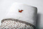 Kit Capa e Recheio Duvet Berço Folhas Bordado Basset 0,90 x 1,35