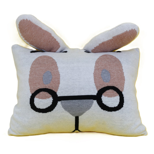 ALMOFADA COELHO COM ORELHÃO EM TRICOT