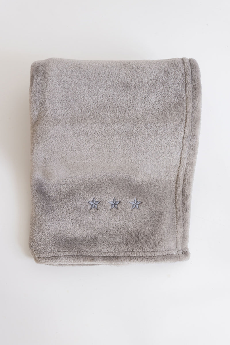 Manta Cobertor Microfibra Star Prata 0,85 x 1,05