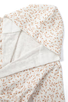 Roupão com Capuz em Malha Kids Folhas